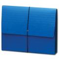 Blue Color Stock Expansion Wallet, Letter Size - 5" Inch, 10 per Box